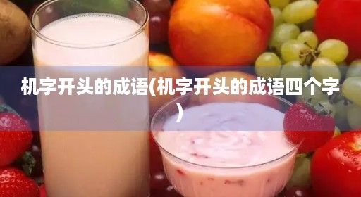机字开头的成语(机字开头的成语四个字)