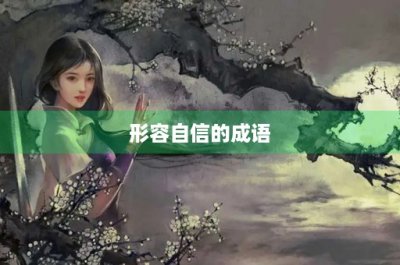 ​形容自信的成语