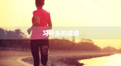 ​习开头的成语(好开头的成语有哪些)