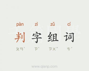​判组词（判字怎么组词）