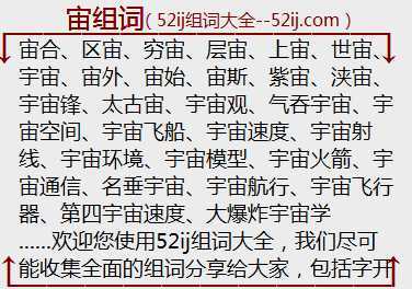 宙字组词（用宙字组词有哪些）