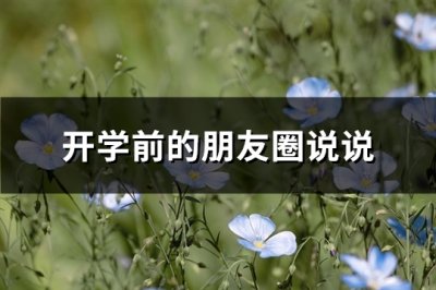 ​开学前的朋友圈说说(精选113句)