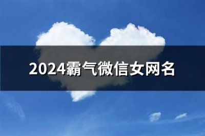 ​2024霸气微信女网名(共100个)